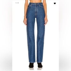 KHAITE Danielle Blue Straight Leg Jeans, 29